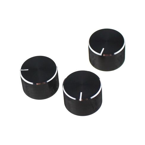 TAODAN 6PCS Black Aluminium Potentiometer Knob Knurled Shaft 6mm Shaft Diameter Rotating Knob 10x15mm for Controlling Volume Speed Sound in Saudi Arabia