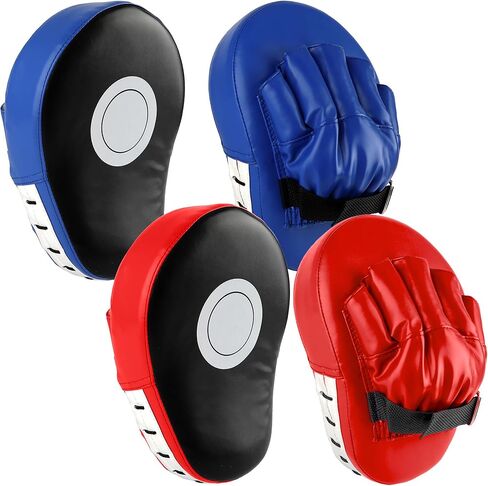 2 Pairs Boxing Mitts Boxing Curved Focus Punching Mitts Kickboxing Striking Pads for Men Women Martial Taekwondo Karate Muay Thai in Kuwait