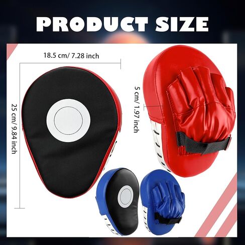 2 Pairs Boxing Mitts Boxing Curved Focus Punching Mitts Kickboxing Striking Pads for Men Women Martial Taekwondo Karate Muay Thai in Kuwait