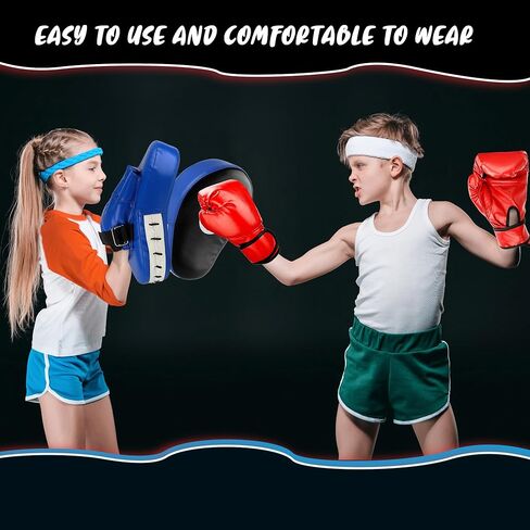 2 Pairs Boxing Mitts Boxing Curved Focus Punching Mitts Kickboxing Striking Pads for Men Women Martial Taekwondo Karate Muay Thai in Kuwait