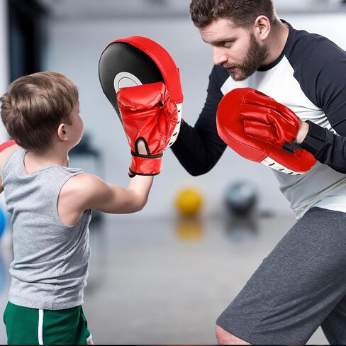 2 Pairs Boxing Mitts Boxing Curved Focus Punching Mitts Kickboxing Striking Pads for Men Women Martial Taekwondo Karate Muay Thai in Kuwait