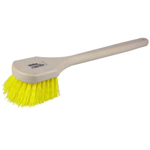 Weiler 79109 20" Utility Scrub Brush, Yellow Polypropylene Fill, Long Handle, Foam Block in Saudi Arabia