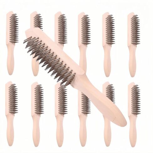 12 Pack 10.5 Inch Wire Brush, Stainless Steel Wire Brushes for Cleaning Rust, Wire Brush Set, Multi-Purpose Metal Brush for Slag & Rust Removal in Kuwait