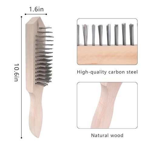 12 Pack 10.5 Inch Wire Brush, Stainless Steel Wire Brushes for Cleaning Rust, Wire Brush Set, Multi-Purpose Metal Brush for Slag & Rust Removal in Kuwait