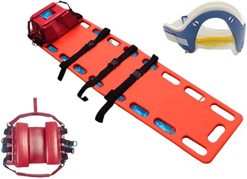 Emergency Rescue Spine Board, Water Floating Stretcher, Rescue Kit Comprehensive Emergency Support with Spine Board, Head Immobilizer, Neck Guard, Lightweight in Saudi Arabia