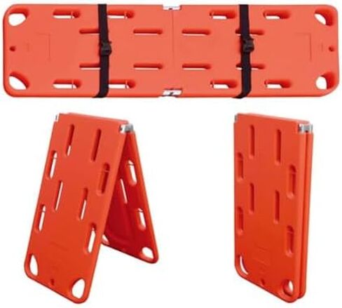 Lifeguard Spine Board Stretcher - Foldable Plastic Rescue Backboard, Water Floatable, 350Lb Capacity, Compact Two-Fold Design for Emergency Rescue & First Aid in Saudi Arabia