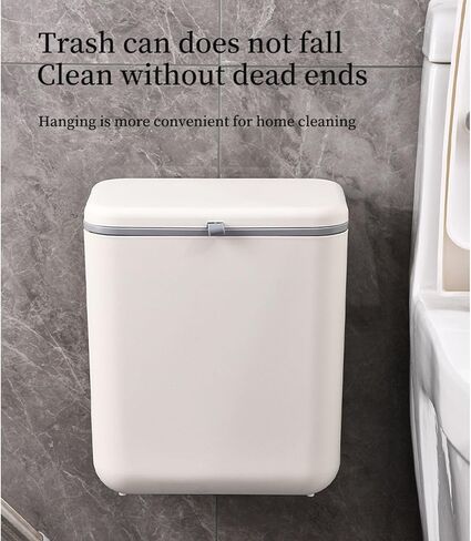 Wall Mounted Garbage Bin with Lid Kitchen Compost Bin for Kitchen and Bathroom Organization in Kuwait