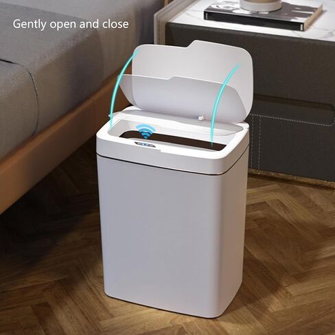 Intelligent Waste Bin with Sensors Lid Large Capacity 15L/18L Automatic Garbage Can for Domestic and Workplace Use in Saudi Arabia