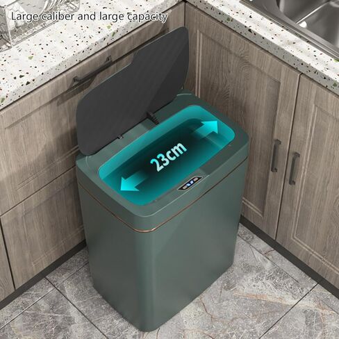 Intelligent Waste Bin with Sensors Lid Large Capacity 15L/18L Automatic Garbage Can for Domestic and Workplace Use in Saudi Arabia