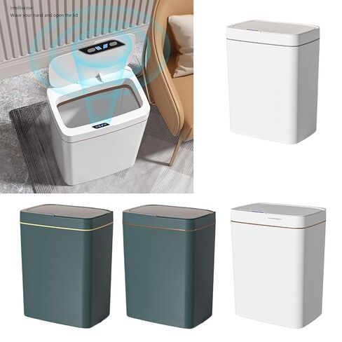 Intelligent Waste Bin with Sensors Lid Large Capacity 15L/18L Automatic Garbage Can for Domestic and Workplace Use in Saudi Arabia