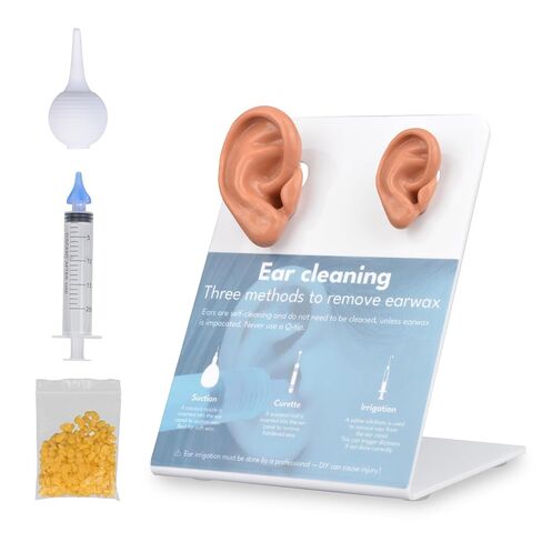 Ear Wax Removal Training Kit, Silicone Ear Canal Cleaning,Ear Anatomical Model, Fake Ear Training Kit for Medical Learning, Classroom Teaching, Auditory Learning, and Science Education in Kuwait