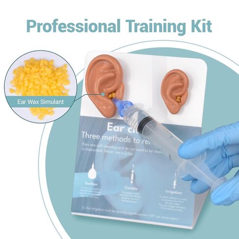 Ear Wax Removal Training Kit, Silicone Ear Canal Cleaning,Ear Anatomical Model, Fake Ear Training Kit for Medical Learning, Classroom Teaching, Auditory Learning, and Science Education in Kuwait