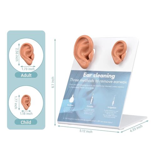 Ear Wax Removal Training Kit, Silicone Ear Canal Cleaning,Ear Anatomical Model, Fake Ear Training Kit for Medical Learning, Classroom Teaching, Auditory Learning, and Science Education in Kuwait