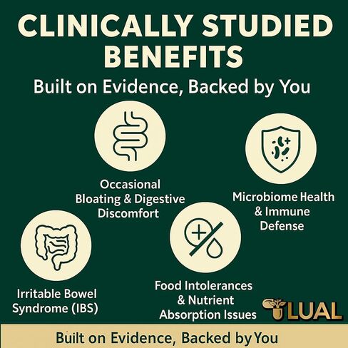 LUAL Probiotic Multi-Enzyme for Digestive Health. Probiotic + Digestive Enzymes for Women & Men. Lactobacillus Acidophilus, Bromelain, Papain | 200 Tablets – 66 Days Supply in Kuwait