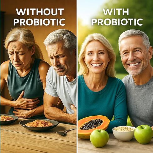 LUAL Probiotic Multi-Enzyme for Digestive Health. Probiotic + Digestive Enzymes for Women & Men. Lactobacillus Acidophilus, Bromelain, Papain | 200 Tablets – 66 Days Supply in Kuwait