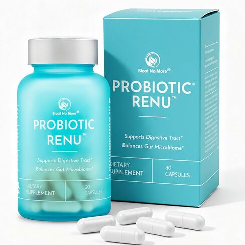 لا مزيد من البروبيوتيك 50 مليار وحدة تشكيل مستعمرة للنساء والرجال - مكمل يومي لدعم صحة الأمعاء والجهاز الهضمي، يساعد على دعم المناعة - بروبيوتيك رينو، 30 قطعة in Kuwait