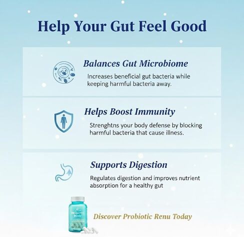 لا مزيد من البروبيوتيك 50 مليار وحدة تشكيل مستعمرة للنساء والرجال - مكمل يومي لدعم صحة الأمعاء والجهاز الهضمي، يساعد على دعم المناعة - بروبيوتيك رينو، 30 قطعة in Kuwait