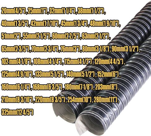 Flexible Silicone Air Duct Hose 2"-5" for Dryer Vent, Brake Cooling, & Duct Fan Systems - 90mm (3 1/2") Industrial Exhaust Fumes Ducting in Saudi Arabia