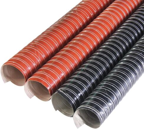 Flexible Silicone Brake Cooling Duct Hose - 203mm (8") Insulated Vent Pipe for Automotive Exhaust Fan, Dryer Vent, Induction Intake, Heat Resistance in Saudi Arabia
