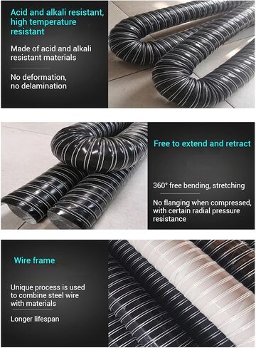 3.28ft Silicone Flexible Brake Cooling Duct Hose - Automotive Air Ducting for Induction & Vacuum Systems (115mm) - High Performance Intake Hose in Saudi Arabia