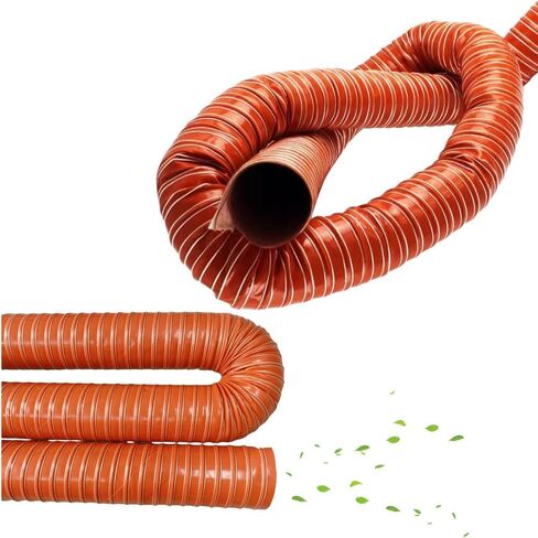 3FT Flexible Dryer Vent Hose 4in Silicone Exhaust Duct, Insulated HVAC Ducting Kit for Tight Spaces - 305mm (12") Vacuum Air Duct Hose in Saudi Arabia