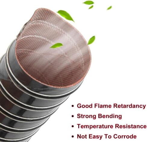 13ft Automotive Air Duct Hose - Flexible Silicone Dryer Vent with Clamps for Brake Cooling, 3" & 2" Compatibility, Durable Black Ducting for Optimal Performance in Saudi Arabia