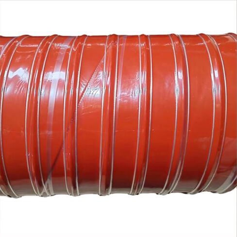 Heat Resistant Silicone Duct Hose for Brake Cooling & Exhaust, Insulated Air Ducting Pipe, 3ft-13ft Adjustable Length (2m x 63mm) - Ideal for Industrial & Dryer Vent Applications in Saudi Arabia