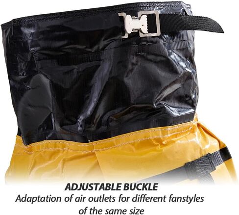 16ft PVC Flexible Ducting Hose Retracts Into Self-Contained Carry Bag, 12Inch Flame Retardant HVAC Ducting with Adjustable Belt for Ventilation & Exhaust (12inch x 16ft w/bag) in Kuwait