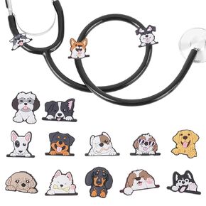 سحر سماعة الطبيب للممرضات - 15 قطعة من المعلقات اللطيفة على شكل جرو كلب، إكسسوارات ساحرة للأطباء، طلاب الطب، هدايا الحيوانات الأليفة البيطرية in Kuwait