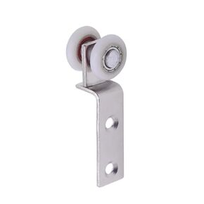 10Pcs Bend Pipe Metal Bearing Pulley Block with Two Plastic Wheel for Sliding Door Window Cabinet in Saudi Arabia