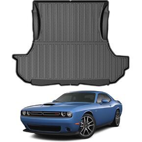 Cargo Liner for Dodge Challenger 2014-2023, Only Fits Models Without The Subwoofer, All Weather Cargo Mat for Challenger Accessories Rear Trunk Liner Black in Kuwait