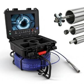 Sewer Camera with 512Hz Transmitter Self-Leveling Borescopes Plumbing 9" HD Color Screen Waterproof IP68 Borescope Camera with Light 100 ft/30 m for Home Wall Duct Drain Pipe Plumbing in Saudi Arabia