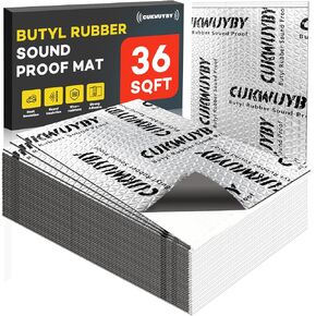 مواد ميتة للصوت للسيارات ، 80 مليون (2 مم) 36 قدم مربع (3.4 متر مربع) حصيرة صوتية مميتة ، ميثاق صوت البوتل ، عزل الضوضاء ومواد التخفيف من الاهتزاز (36 قدم مربع) in Kuwait