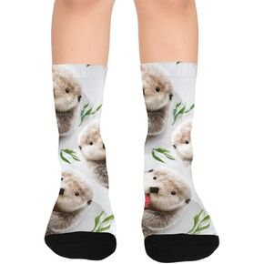 جوارب لطيفة للتنزه سيرًا على الأقدام بطبعة قضاعة نعسان - جوارب شتوية حرارية سميكة دافئة للأولاد والبنات للمدرسة، والارتداء اليومي والأنشطة الخارجية in Kuwait