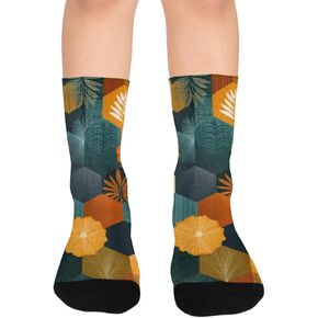 جوارب المشي لمسافات طويلة بطباعة نباتية قديمة - جوارب شتوية حرارية سميكة دافئة للأطفال الصغار للأولاد والبنات للمدرسة، والارتداء اليومي والأنشطة الخارجية in Kuwait