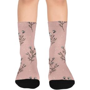 جوارب للتنزه سيرًا على الأقدام من Dusty Pink Blooms - جوارب شتوية حرارية سميكة دافئة للأولاد والبنات للمدرسة، والارتداء اليومي والأنشطة الخارجية in Kuwait