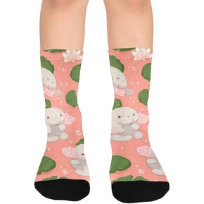 جوارب لطيفة للتنزه سيرًا على الأقدام بطباعة فرس النهر - جوارب شتوية حرارية سميكة دافئة للأطفال الصغار للأولاد والبنات للمدرسة، والارتداء اليومي والأنشطة الخارجية in Kuwait