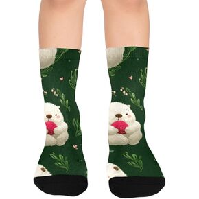 جوارب رمادية Otters Sleepy Green للمشي لمسافات طويلة - جوارب شتوية سميكة دافئة للأولاد والبنات الصغار للمدرسة، والارتداء اليومي والأنشطة الخارجية in Kuwait