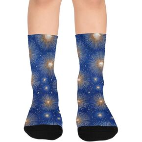 جوارب Midnight Burst Glow Blue للمشي لمسافات طويلة - جوارب شتوية حرارية سميكة دافئة للأولاد والبنات للمدرسة، والارتداء اليومي والأنشطة الخارجية in Kuwait