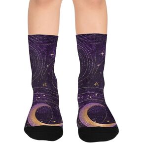 جوارب المشي لمسافات طويلة بطبعة المجرة الهادئة - جوارب شتوية حرارية سميكة دافئة للأولاد والبنات الصغار للمدرسة، والارتداء اليومي والأنشطة الخارجية in Kuwait