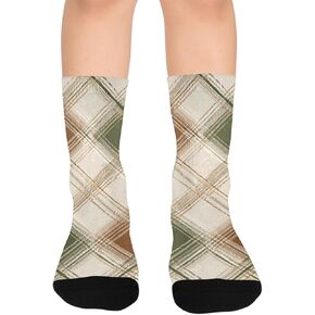 جوارب المشي لمسافات طويلة بتصميم منقوش ترابي - جوارب شتوية حرارية سميكة دافئة للأطفال الصغار للأولاد والبنات للمدرسة، والارتداء اليومي والأنشطة الخارجية in Kuwait