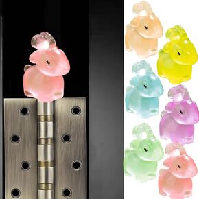 Hinge Heads Decorative Topper Set 6PCS, Home Decoration,Magnetic Hinge Head Toppers Door Hinge, Cute Mini Creative Colorful Luminous Goat Resin Ornament in Saudi Arabia