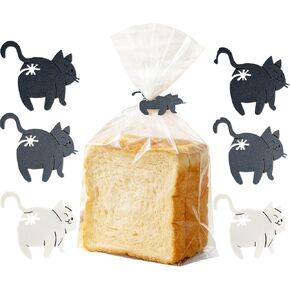6 Pack Cat Butt Bread Clip, 3D Printed Reusable Plastic Bag Sealing Clips, 4.1 Inch Lightweight Food Storage Clips for Bread, Toast & Fruit Bags, Black/Gray/White,(6pcs) in Kuwait