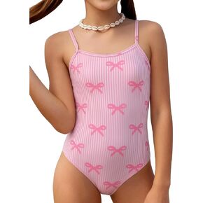 Girls One Piece Swimsuits Cute Summer Beach Crossback Swimwear Sport Bathing Suit with Adjustable Strap in Kuwait