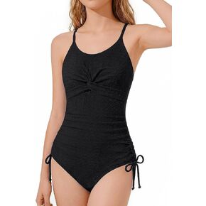 Girls Swimsuit One Piece Bathing Suit Twist Cross Adjustable Strap Quick Dry Beach Pool Teen Swimwear 7-16Y in Kuwait