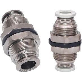 1PCS PM/BPM-4/6/8/10/12 Pneumatic Quick Coupling Bulkhead Union/Metal Bulkhead Female Connector(BPM12) in Kuwait