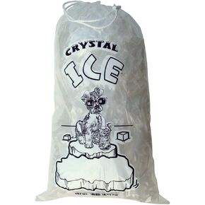 8 lb Ice Bags with Drawstrings 11 in x 18 in x 1.4 mil Case:500 Heavy Duty Commercial Grade in Saudi Arabia