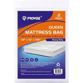 2 PK Twin XL/Twin Mattress Bags for Moving and Storage, Heavy-Duty 4 Mil Clear Plastic Mattress Cover for Moving, Super Thick Mattress Storage Bags in Kuwait