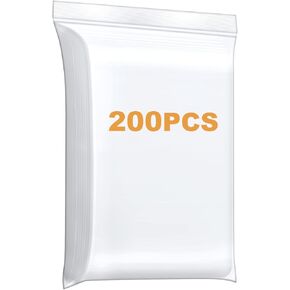 200PCS 1" x 1" 4Mil Small Clear Zip Bags, Reclosable Mini Zip Plastic Baggies Heavy Duty Lock Poly Bag For Jewelry Pill Beads Coin Thick Zipper in Kuwait