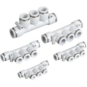 SCRUBY 5pcs PKG PK Manifold Connection Quick Air Hose Fitting 12 10 8 6 4 Pipe Tube Pneumatic Push-Fit Connector 4MM 6MM 8MM 10MM 12MM(PK6-6) in Saudi Arabia